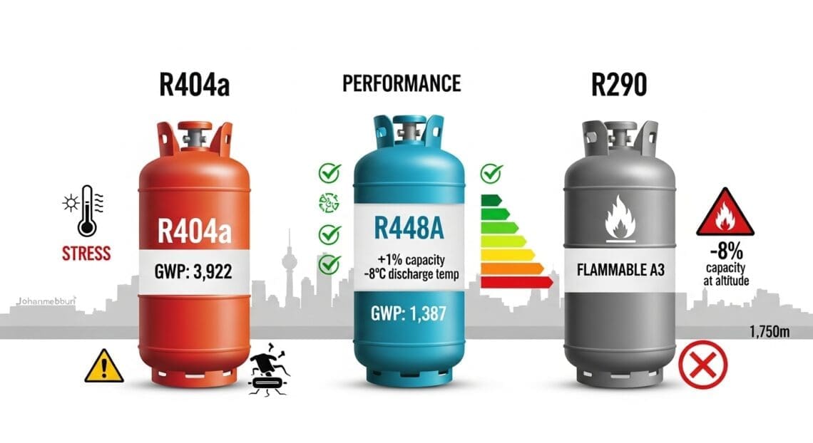 R448A vs R404a: The Refrigerant Upgrade That Actually Makes Sense for Altitude (Unlike the European Solutions Nobody Asked For)